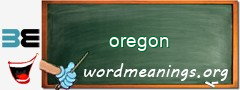 WordMeaning blackboard for oregon